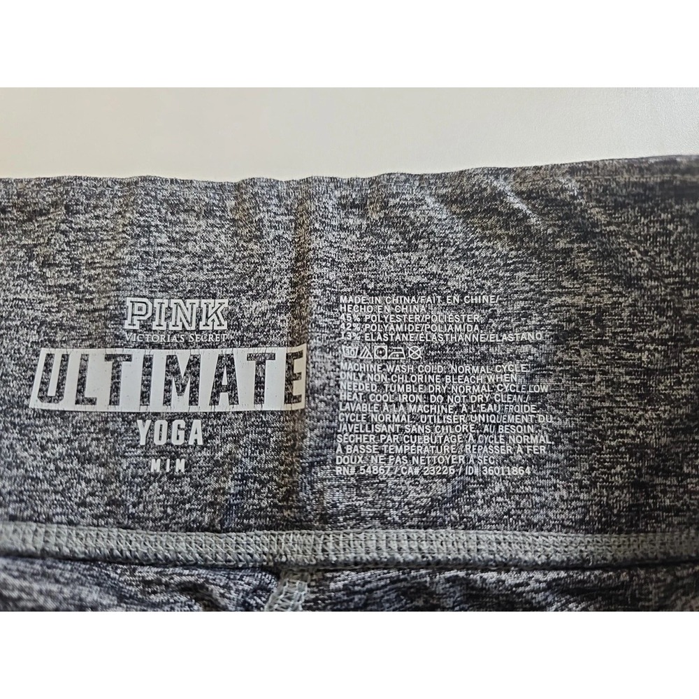 Pink Victoria Secret Yoga Pants Women's Medium Gray Capri Cropped Leggings‎ - Picture 6 of 16